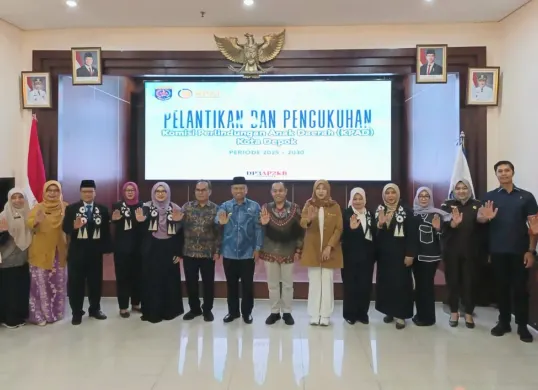 Wali Kota Depok Supian Suri bersama para pengurus KPAD. (Sumber: Istimewa)