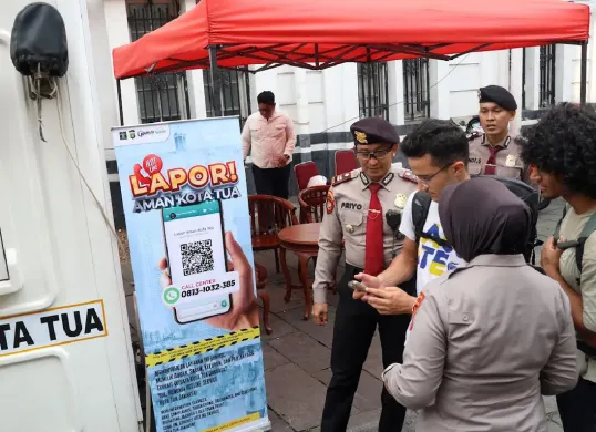 Polda Metro Jaya resmi meluncurkan program inovatif bertajuk 'Lapor Aman Kota Tua' sebagai upaya menciptakan kawasan wisata yang aman, nyaman, dan tertib bagi masyarakat serta wisatawan. (Sumber: Dok Polda Metro Jaya)