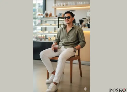 Edit Foto di Cafe Aesthetic dan Elegan Pakai Gemini AI (Sumber: TikTok/matiasberniee)