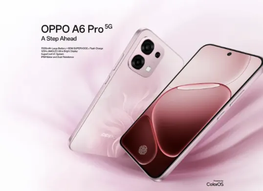 OPPO A6 Pro 5G dengan sertifikasi militer, ketahanan air maksimal, dan fast charging 80W. Telusuri selengkapnya. (Sumber: oppo.com)