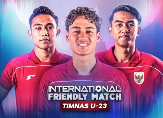 Tonton live streaming Timnas Indonesia vs India U-23 di laga uji coba malam ini, kick-off 20.00 WIB (Sumber: Vidio.com)
