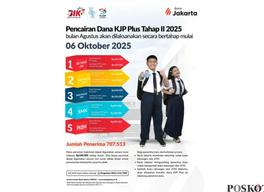 Pencairan DANA KJP Plus Tahap 2 2025 Dimulai, Cek di Sini (Sumber: Instagram/jakone.mobile)