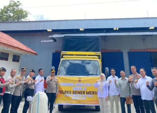 Bulog Cabang Takengon menyerap 10 ton jagung hasil panen petani di Kabupaten Bener Meriah, Aceh, Senin, 13 Oktober 2025. (Sumber: Instagram/@bulogtakengon)