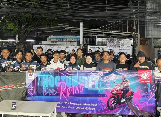Komunitas Honda Vario gelar Nocturnity Riding  sebagai ajang riding untuk gaungkan pesan keselamatan berkendara di malam hari. (Sumber: Istimewa)