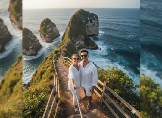 Cara Edit Foto ala Liburan di Luar Negeri Pakai AI, Hasil Realistis (Sumber: Gemini AI)