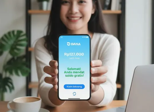 Ilustrasi cara mendapat saldo DANA gratis. (Sumber: Poskota/Gemini AI Generated)