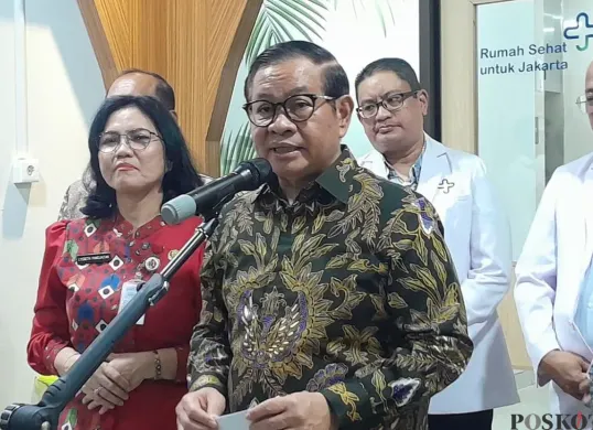 Gubernur Jakarta, Pramono Anung di RSUD Cengkareng, Jakarta Barat, Kamis, 16 Oktober 2025. (Sumber: Poskota/M. Tegar Jihad))