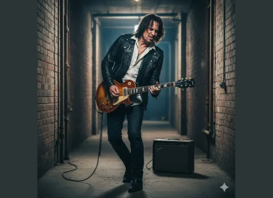 Kumpulan prompt Gemini AI untuk konsep foto bermain gitar (Sumber: Gemini AI)