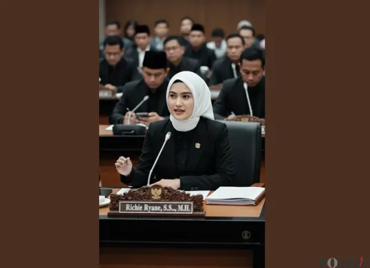 Edit Foto ala Anggota Dewan Pakai Gemini AI (Sumber: TikTok/richieryane13)