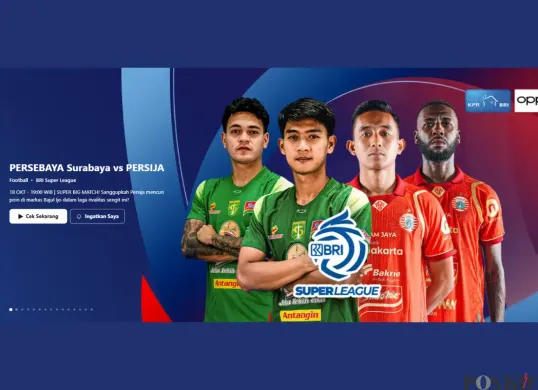 LINK LIVE STREAMING Big Match Persebaya vs Persija Hari Ini 18 Oktober 2025 Pukul 19.00 WIB di Indosiar (Sumber: Vidio/Vidio.com)