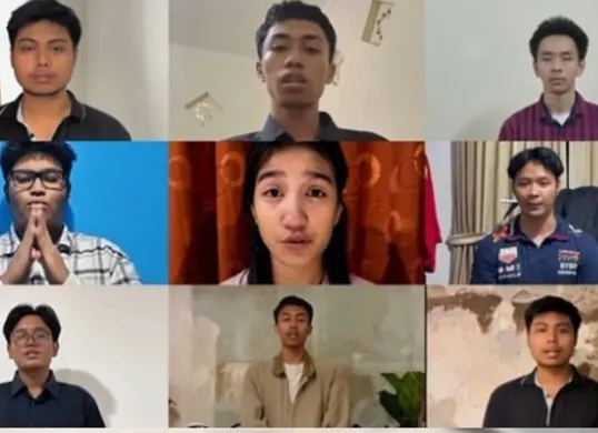 Enam mahasiswa Unud mengunggah video permintaan maaf setelah nama mereka viral dalam percakapan bullying mahasiswa. (Sumber: X/@Juanmarpaung99)