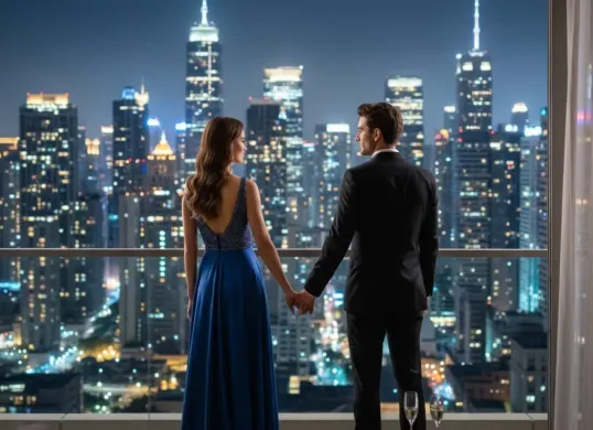 Contoh prompt Gemini AI foto malam minggu romantis bareng pasangan. (Sumber: Istimewa)