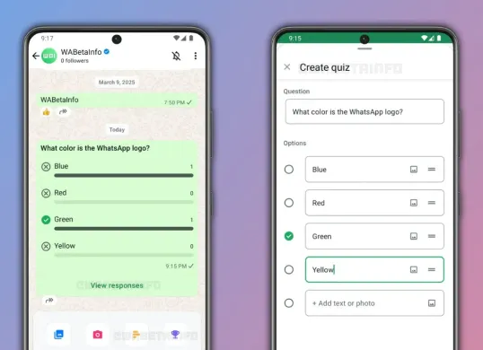 Fitur baru WhatsApp Channel Quiz. (Sumber: WABetaInfo)
