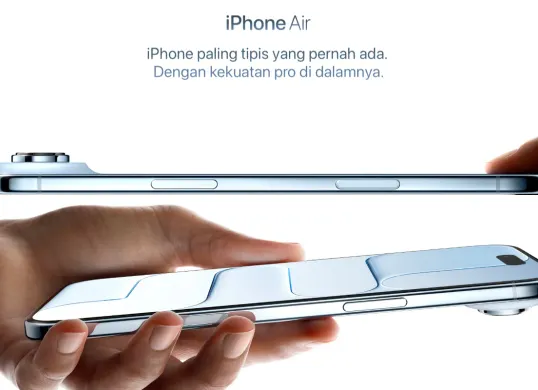 Ilustrasi iPhone Air, HP buatan Apple yang memiliki desain paling tipis. (Sumber: Apple)