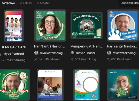 Link twibbon Hari Santri Nasional 2025. (Sumber: tangkapan layar)