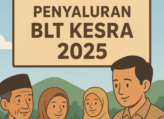 Ilustrasi penyaluran BLT Kesejahteraan Rakyat 2025. (Sumber: Poskota/ChatGPT)