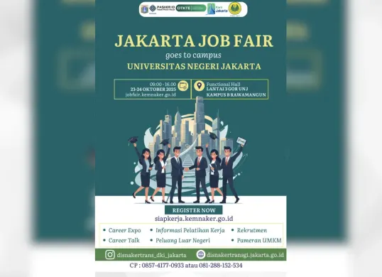 Jakarta Job Fair Goes to Campus UNJ 2025: Ribuan Peluang Karier Menanti Mahasiswa dan Fresh Graduate! (Sumber: Instagram/@unj_official)