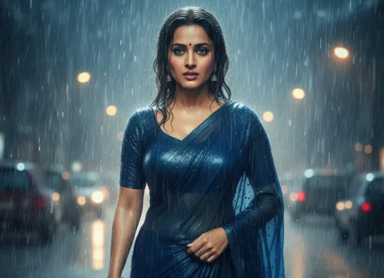 Ilustrasi foto buatan Gemini AI dengan tema retro bollywood. (Sumber: Poskota/Gemini AI)