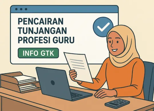 Ilustrasi pencairan tunjangan profesi guru (TPG) 2025. (Sumber: Poskota/ChatGPT)
