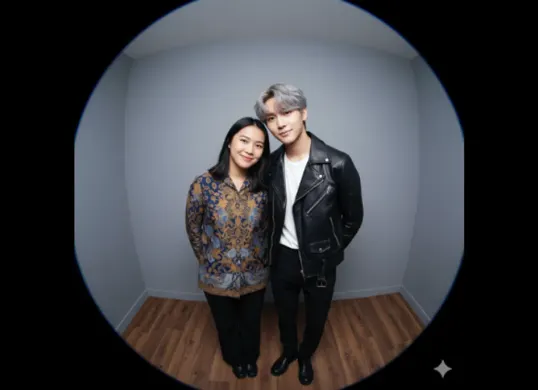 Kumpulan lengkap contoh prompt Gemini AI untuk foto berdua dengan pasangan atau idol. (Sumber: Gemini AI)