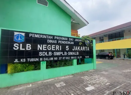 SLB 5 Jakarta, Slipi, Palmerah, Jakarta Barat. (Sumber: Poskota/Pandi Ramedhan)