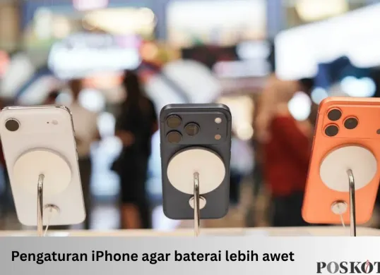 Tips penggunaan iPhone hemat baterai. (Sumber: Poskota/Bilal Nugraha)