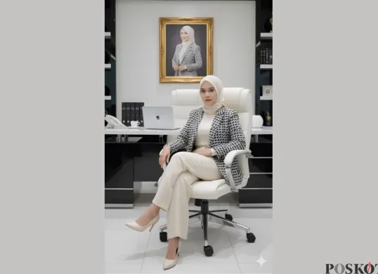 Edit Foto di Kantor dengan OOTD Stylish dan Macbook Pakai Gemini AI (Sumber: TikTok/@stefanie_vaulina)