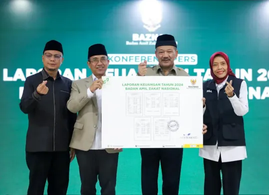 Opini Wajar Tanpa Pengecualian (WTP) diraih BAZNAZ RI atas laporan keuangan periode tahun 2024. (Sumber: Istimewa)