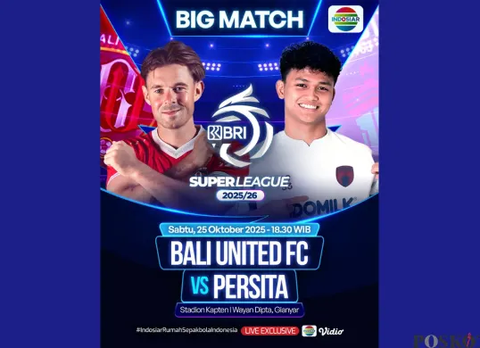 LINK LIVE STREAMING Bali United FC vs Persita Tangerang Hari Ini 25 Oktober 2025 Pukul 19.00 WIB di Indosiar (Sumber: Instagram/sports.indosiar/Edited Muhammad Ibrahim)