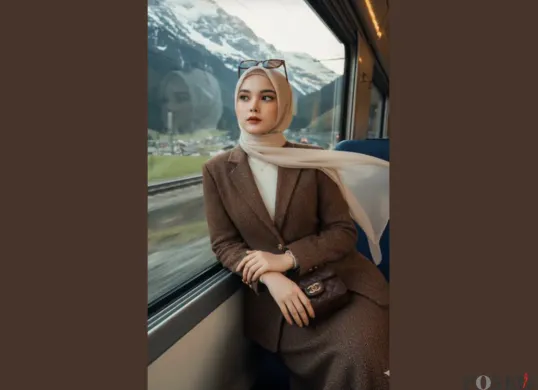 Cara Edit Foto di Kereta Express dengan OOTD Stylish Pakai Gemini AI (Sumber: TikTok/queenica1401)