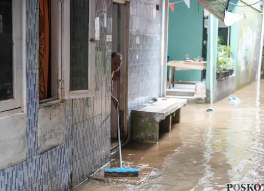 Ilustrasi banjir di Jakarta. (Sumber: Poskota/Bilal Nugraha Ginanjar)