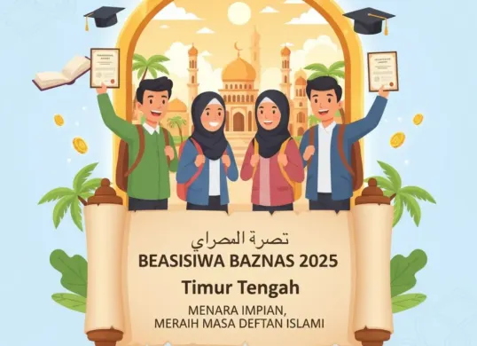 Ilustrasi beasiswa BAZNAS 2025. (Sumber: Istimewa)