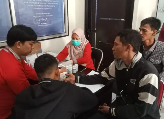 Warga binaan Balai Pemasyarakatan (Bapas) Kelas 1A Jakarta Barat untuk mengikuti kegiatan cek kesehatan gratis, Rabu, 29 Oktober 2025. (Sumber: Dok. Warga)