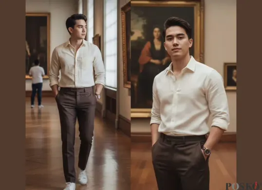 Prompt Gemini Edit Foto di Museum dengan OOTD Stylish (Sumber: TikTok/@aftertonestudio.ai)