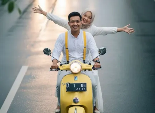 Prompt Gemini AI pasangan jadi tren baru di media sosial hasilkan potret romantis yang tampak nyata hanya dengan deskripsi teks sederhana. (Sumber: Dok/Gemini AI)