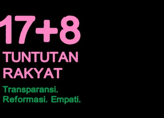 Apa itu 17+8 Tuntutan Rakyat yang viral di medsos? Cek di sini penjelasan lengkapnya. (Sumber: Instagram/@jeromepolin)
