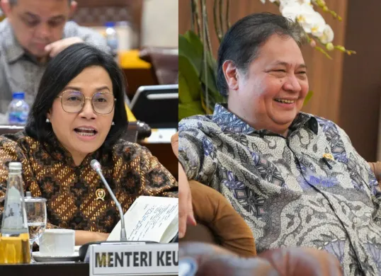 Airlangga Hartarto memberikan klarifikasi di Istana Kepresidenan terkait isu pengunduran diri Menteri Keuangan Sri Mulyani, 31 Agustus 2025. (Sumber: Instagram)