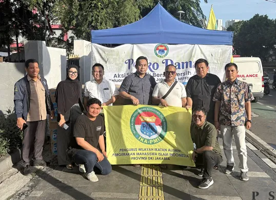 PW IKA PMII DKI Jakarta akan menggelar aksi bersih-bersih Jakarta pascaunjuk rasa yang diwarnai kericuhan dan perusakan fasilitas umum di sejumlah titik di ibu kota. (Sumber: POSKOTA | Foto: Pandi Ramedhan)