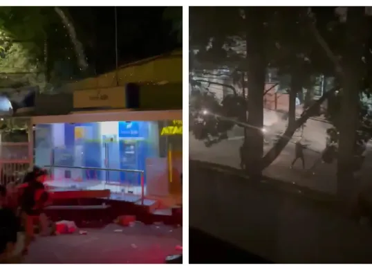 Tangkapan layar penembakan gas air mata di sekitar kampus Universitas Islam Bandung (Unisba) dan Universitas Pasundan (Unpas), pada Senin malam, 1 September 2025. (Sumber: X/@Risumtaz)