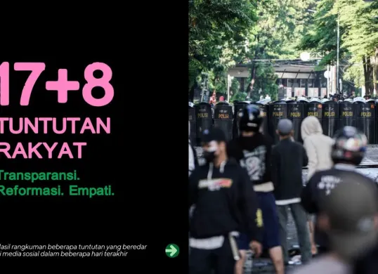 Viral di medsos, 17+8 tuntutan rakyat, ini isinya. (Sumber: Istimewa)