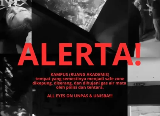 Viral insiden pengepungan Unisba dan Unpas di Bandung, ada apa? (Sumber: X)
