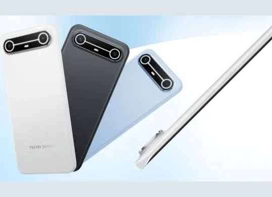 Desain tipis dan elegan handphone Tecno Spark Slim (Sumber: Tecno Spark Slim)