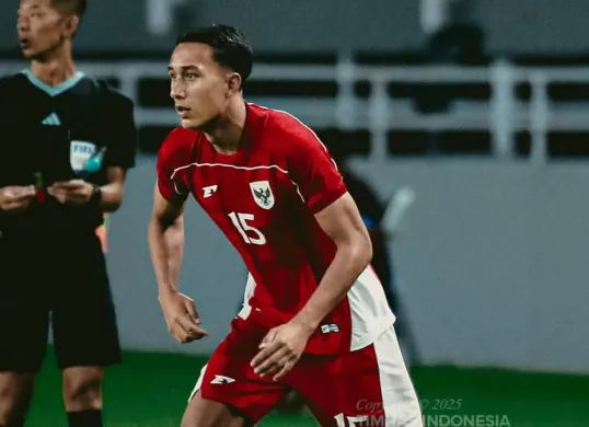 Miliano Jonathans debut bersama Timnas Indonesia pada laga melawan China Taipei, Jumat 5 September 2025. (Sumber: Instagram/@timnasindonesia)