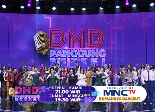 DMD Panggung Rezeki tayang spesial lebih awal Sabtu-Minggu, pukul 19.30 WIB, eksklusif di MNCTV “Rumahnya Dangdut”. (Sumber: Dok. MNCTV)