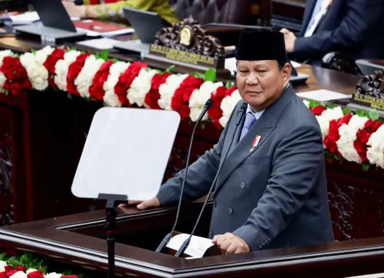 Potret Presiden Prabowo Subianto. (Sumber: Setneg)