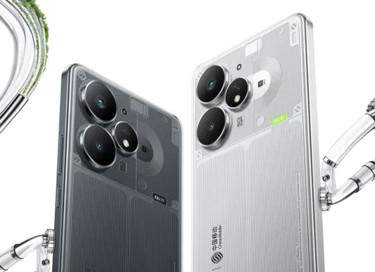 Tampilan desain HP Realme Neo 7 Turbo AI Edition. (Sumber: gizmochina)