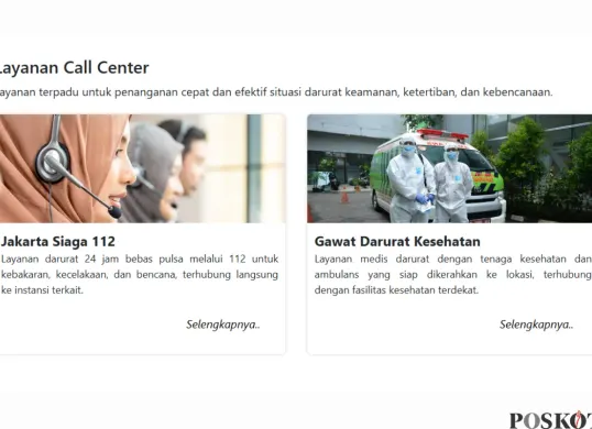 2 Layanan Darurat di DKI Jakarta yang Bisa Digunakan oleh Masyarakat (Sumber: Jakarta.go.id)