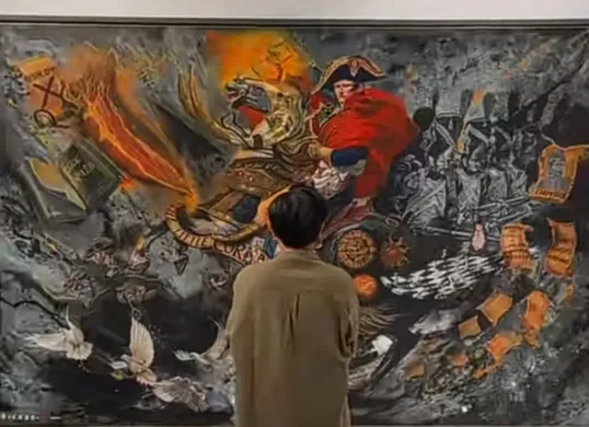Pameran lukisan terbaru di Jakarta. (Sumber: TikTok/@naknganggur)