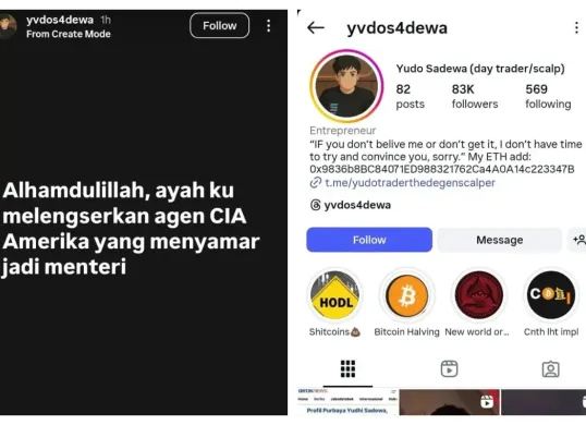 Putra Menkeu Purbaya Yudhi singgung Sri Mulyani (Sumber: Thread/@seduluranakbangsa)