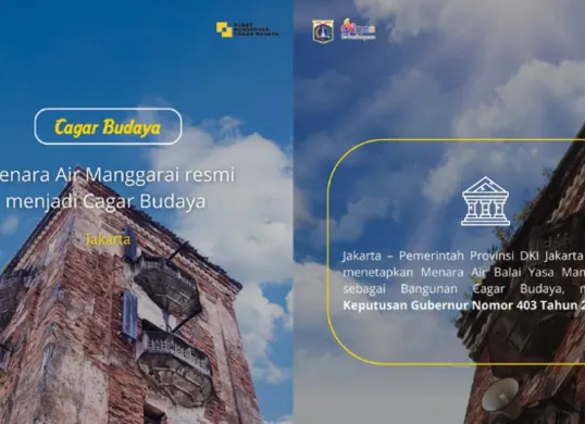 Pemerintah Provinsi DKI Jakarta resmi menetapkan Menara Air Balai Yasa Manggarai sebagai cagar budaya (Sumber: Instagram/@pusat_konservasi_cagar_budaya)